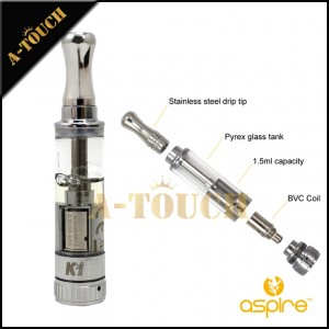  Aspire K1 BVC Clearomizér čirá 1,5ml 1ks